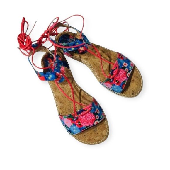 Elegant Tropical Espadrille Open Toe Gladiator Sandals NEW - Picture 4 of 4